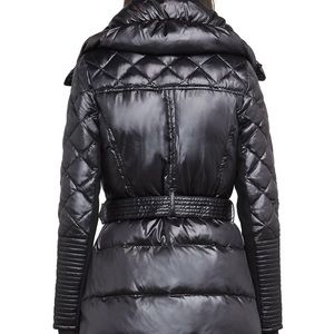 bcbg long puffer coat